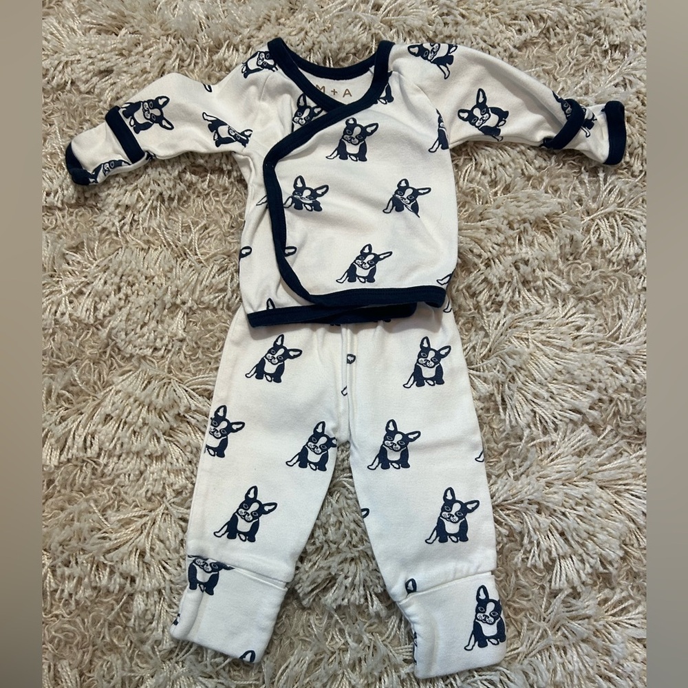 Monica + Andy Baby Outfit with Frenchie Print